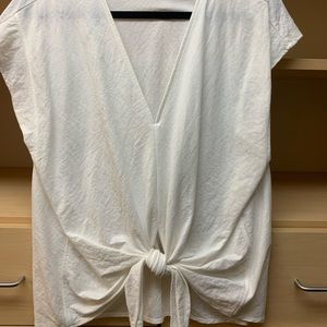 Zara tie front blouse
